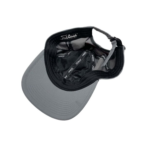 Titleist FJ FootJoy Pro V1 Golf Embroidered Logo StrapBack Hat- Gray - Picture 6 of 9